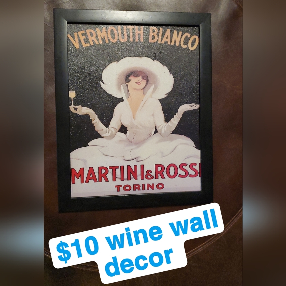 Vintage Wall Art with Black Frame